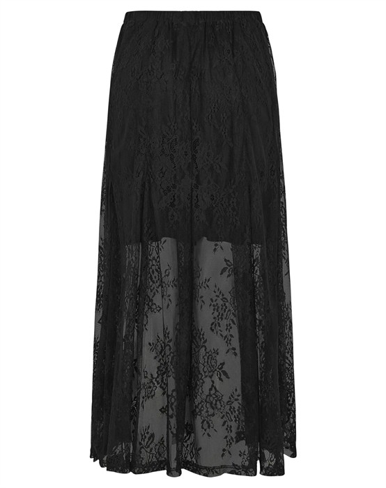 SRLaurel Midi Nederdel - Black